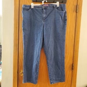 Gloria Vanderbilt polka dot jeans